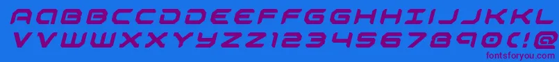 robotaurtitleital Font – Purple Fonts on Blue Background
