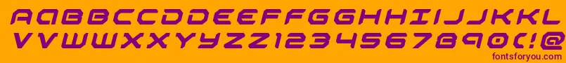 robotaurtitleital-Schriftart – Violette Schriften auf orangefarbenem Hintergrund