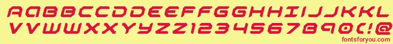 robotaurtitleital Font – Red Fonts on Yellow Background