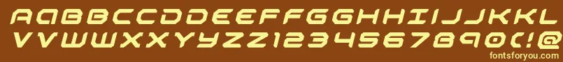 robotaurtitleital-fontti – keltaiset fontit ruskealla taustalla
