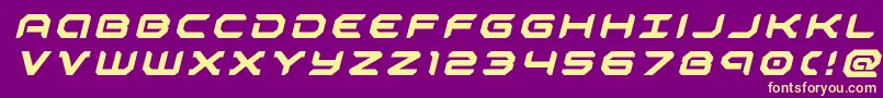 robotaurtitleital Font – Yellow Fonts on Purple Background