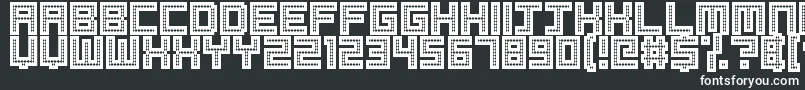 Robotic Harlequin II-fontti – valkoiset fontit mustalla taustalla