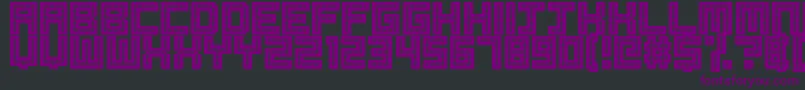 Robotic Harlequin Font – Purple Fonts on Black Background