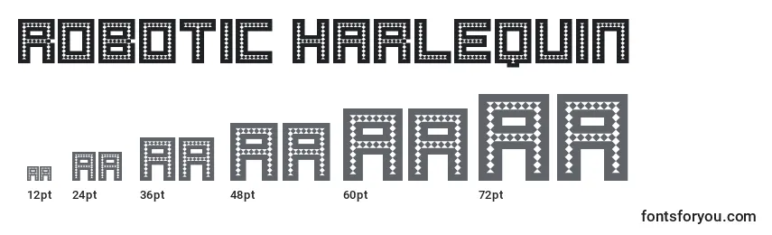 Robotic Harlequin Font Sizes