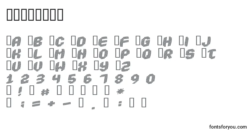Шрифт ROBOTICA (138894) – алфавит, цифры, специальные символы