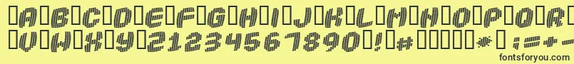 ROBOTICA Font – Black Fonts on Yellow Background