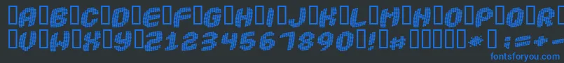 ROBOTICA Font – Blue Fonts on Black Background
