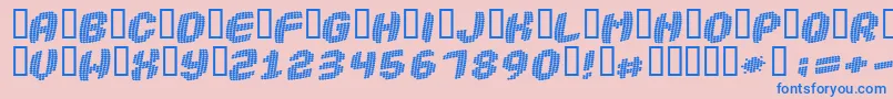 ROBOTICA Font – Blue Fonts on Pink Background