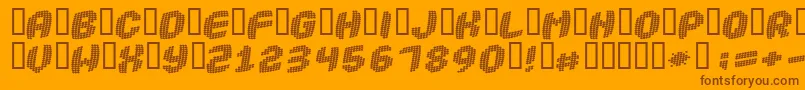 ROBOTICA Font – Brown Fonts on Orange Background