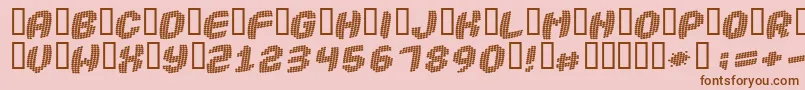 ROBOTICA Font – Brown Fonts on Pink Background