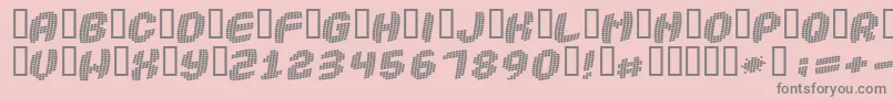 ROBOTICA Font – Gray Fonts on Pink Background