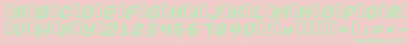 ROBOTICA Font – Green Fonts on Pink Background