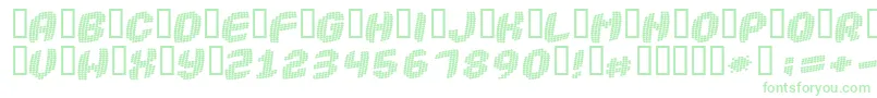 ROBOTICA Font – Green Fonts on White Background