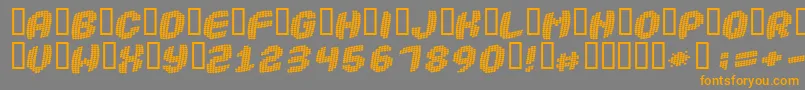 ROBOTICA Font – Orange Fonts on Gray Background