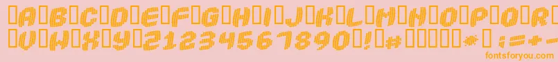 ROBOTICA Font – Orange Fonts on Pink Background