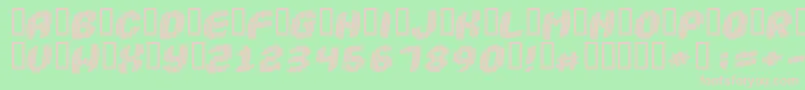 ROBOTICA Font – Pink Fonts on Green Background