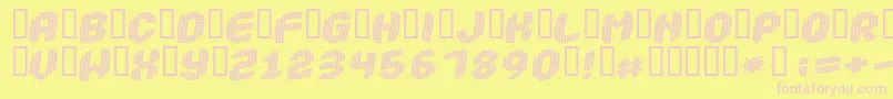 ROBOTICA Font – Pink Fonts on Yellow Background