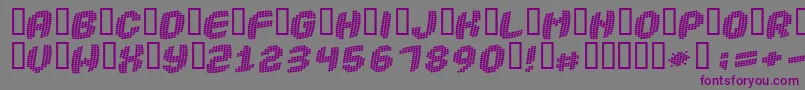 ROBOTICA Font – Purple Fonts on Gray Background