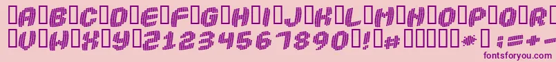 ROBOTICA Font – Purple Fonts on Pink Background
