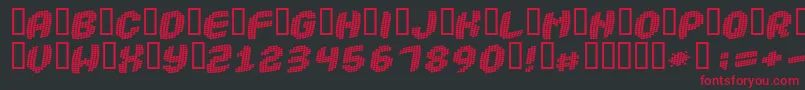 ROBOTICA Font – Red Fonts on Black Background