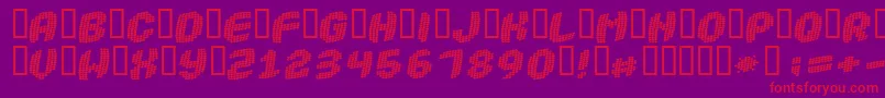 ROBOTICA Font – Red Fonts on Purple Background