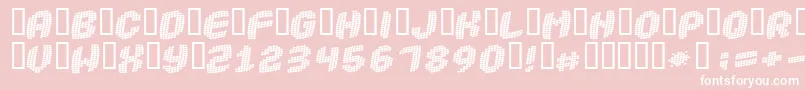 ROBOTICA Font – White Fonts on Pink Background