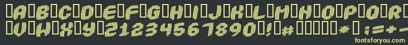 ROBOTICA Font – Yellow Fonts on Black Background