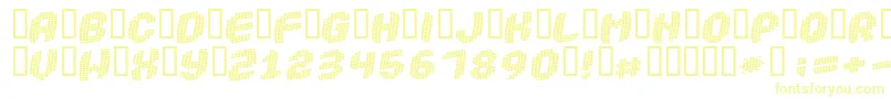 ROBOTICA Font – Yellow Fonts on White Background