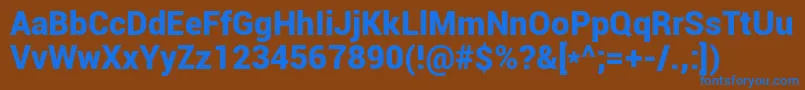 Roboto Black Font – Blue Fonts on Brown Background
