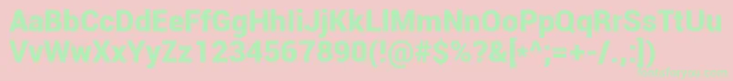 Roboto Black Font – Green Fonts on Pink Background