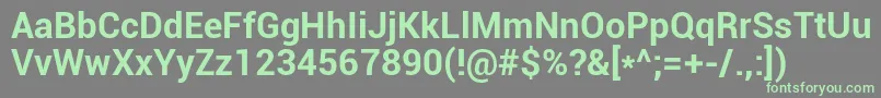 Roboto Bold Font – Green Fonts on Gray Background