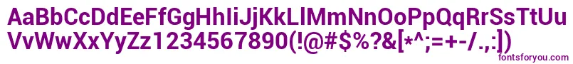 Roboto Bold Font – Purple Fonts on White Background