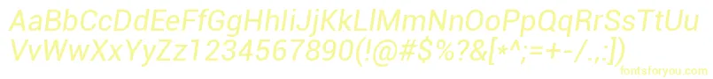 Roboto Italic Font – Yellow Fonts