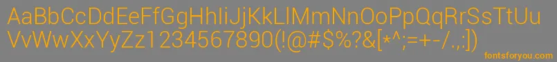 More about Roboto Light Font Roboto Light Font – Orange Fonts on Gray Background