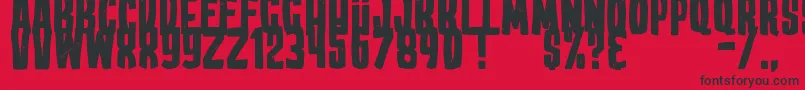 EdWoodMovies Font – Black Fonts on Red Background