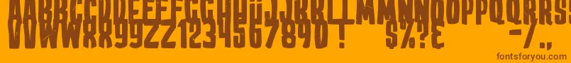 EdWoodMovies Font – Brown Fonts on Orange Background