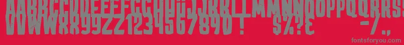 EdWoodMovies Font – Gray Fonts on Red Background