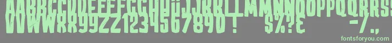 EdWoodMovies Font – Green Fonts on Gray Background