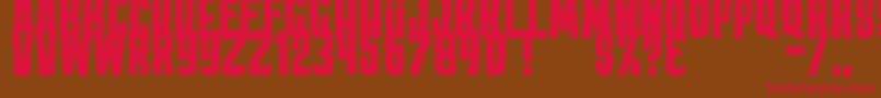 EdWoodMovies Font – Red Fonts on Brown Background