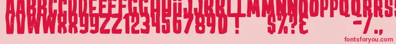 EdWoodMovies Font – Red Fonts on Pink Background