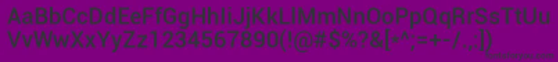 Roboto Medium Font – Black Fonts on Purple Background