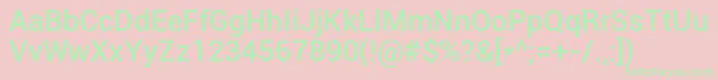 Roboto Medium Font – Green Fonts on Pink Background