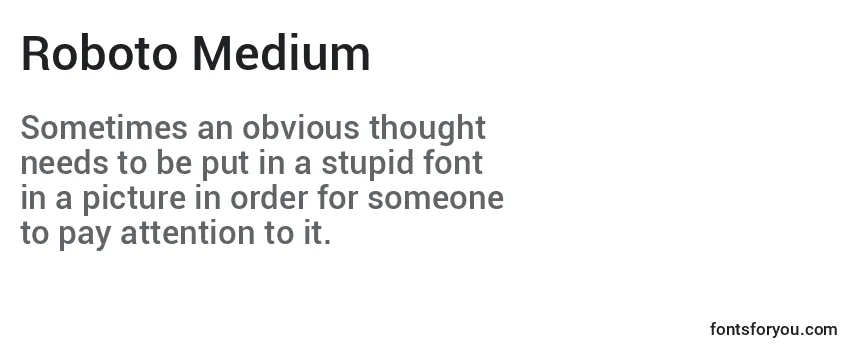 Review of the Roboto Medium Font