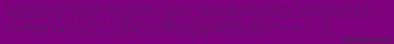 Roboto Thin Font – Black Fonts on Purple Background