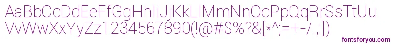 Roboto Thin Font – Purple Fonts
