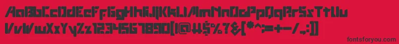 ROBOTOP Font – Black Fonts on Red Background