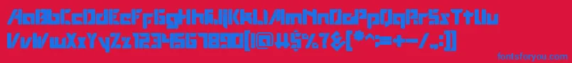 ROBOTOP Font – Blue Fonts on Red Background