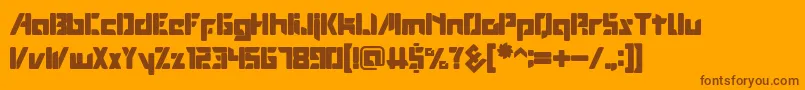 ROBOTOP Font – Brown Fonts on Orange Background