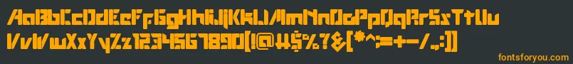 ROBOTOP Font – Orange Fonts on Black Background