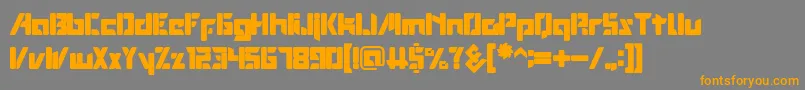 ROBOTOP Font – Orange Fonts on Gray Background